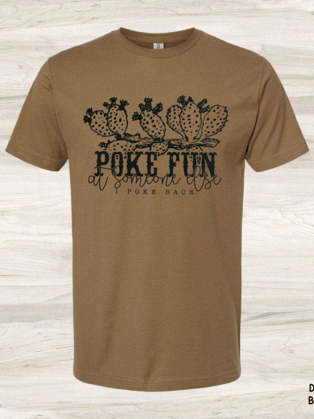 NWT Tultex Poke Fun at Someone Else Unisex Graphic Tee Brown Size Medium